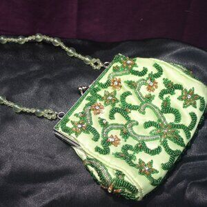 Vintage Glam with a Garden Twist - Lapis Brand Purse